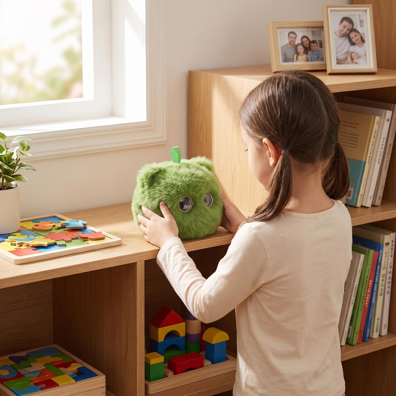 SENECESLI Asistente de Aprendizaje Interactivo con Robot de Peluche Inteligente AI, Chat de Voz Multilingüe, Narración de Cuentos y Monitoreo Parental para Niños y Seguimiento del