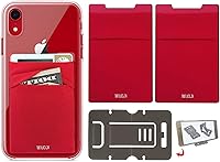 Vista 14 de Cartera para tarjetas de teléfono con bloqueo RFID, doble bolsillo seguro, ultradelgada, autoadhesiva, funda para tarjetas de crédito, calcomanía