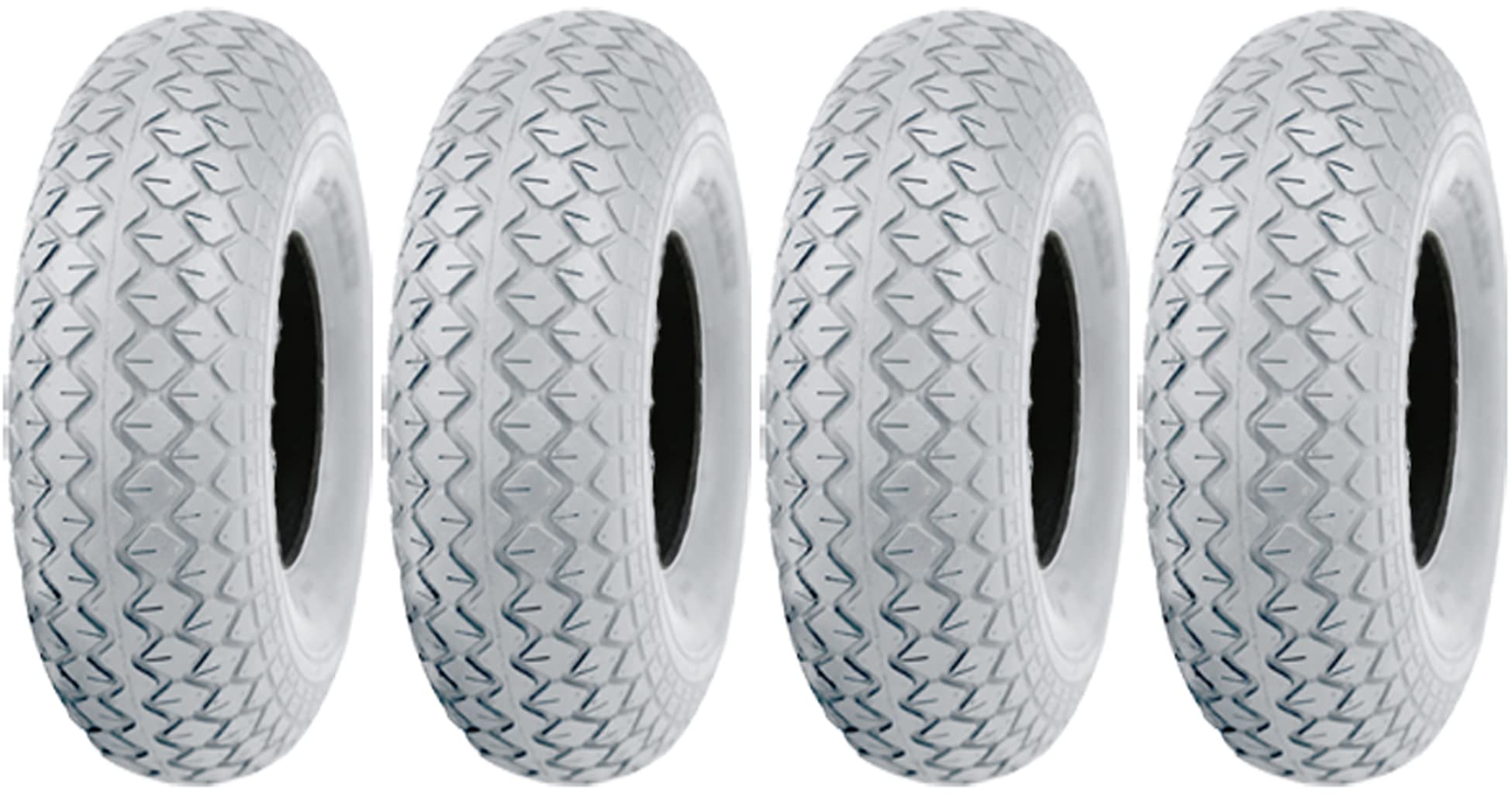 2.80/2.50-4 Grigio Mobility Scooter Pneumatici Blocco Pneumatico Non Marcatura (Set di 4)