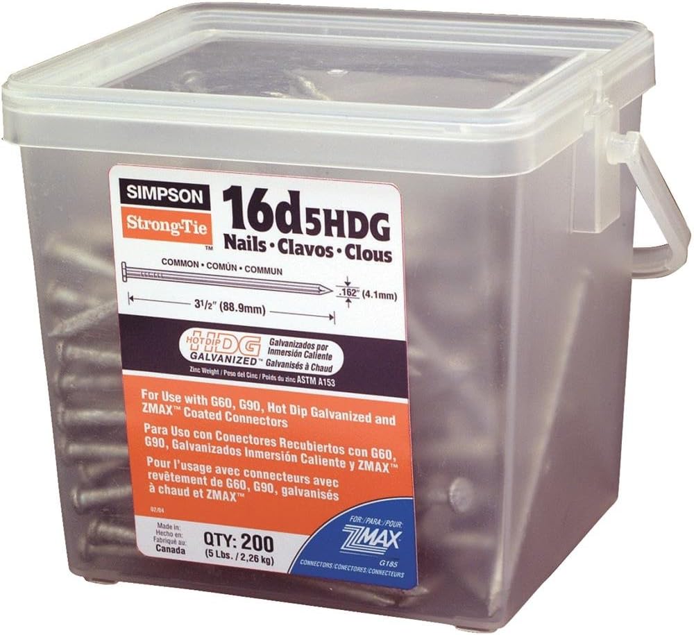 HDG NAILS 16D 5#BOX