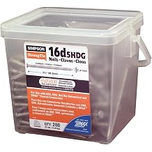 Simpson Strong-Tie HDG 16D Collated Framing Nails - 5 lb Box, Common Nails 16D