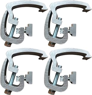 API Clamps (4 Pack) Silver Compatible with Toyota Tacoma - 2005 & Newer - Mounting Channel Track Truck Topper Cap, Camper Shell