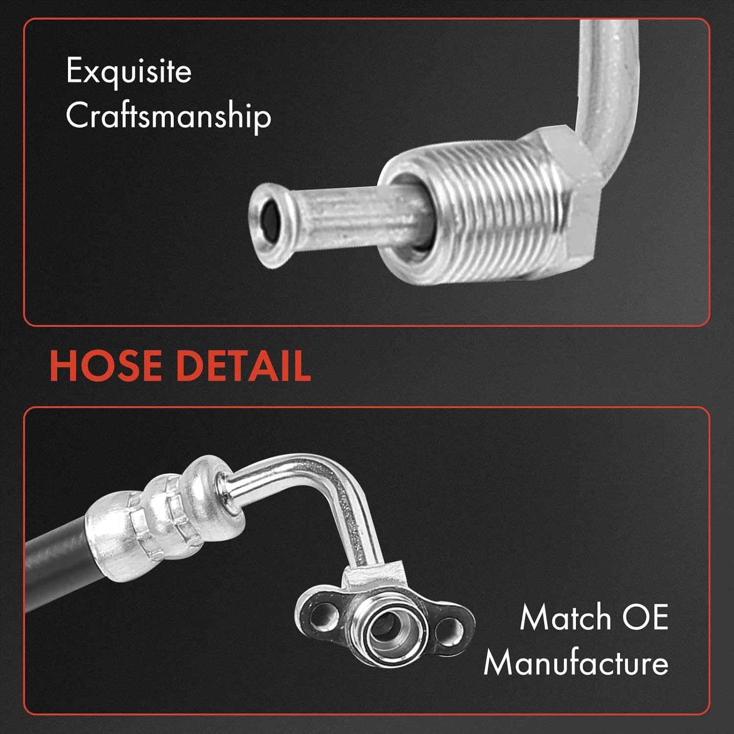 A-Premium Power Steering Pressure Hose Line Assembly Fit for Honda Civic L4 1.8L 2006-2011 & Acura CSX L4 2.0L 2006-2011, with O-ring, Pump To Rack