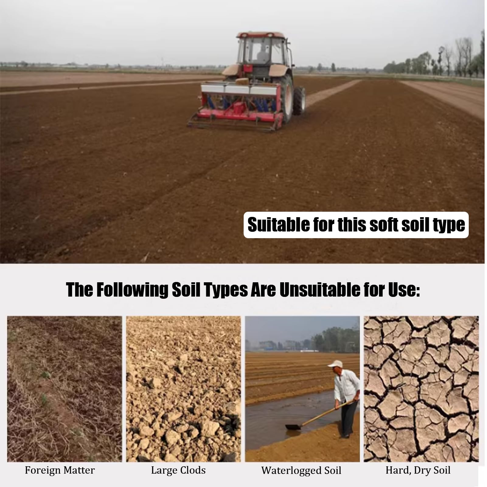 Pacciamatura manuale per pacciamatura agricola, multifunzione, per agricoltori, senza piegatura, perfetta per giardinaggio efficiente (alta cresta, 0,3-1,5 m)