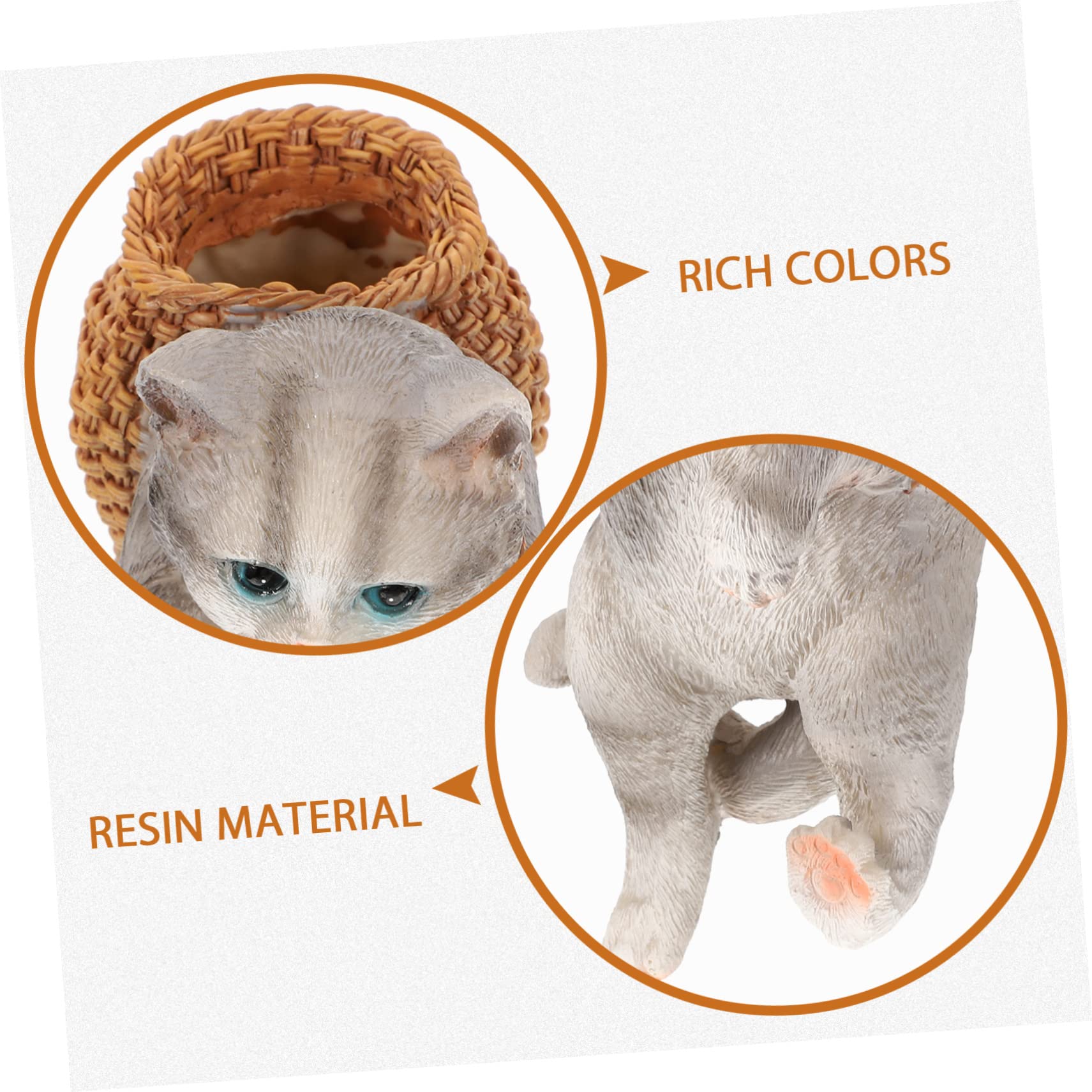 Happyyami 3piezas Figurita De Gato Colgante para Acuario Adorno Decorativo De Pequeño para Peceras Accesorio De Acuario Modelo De Gato Simulado