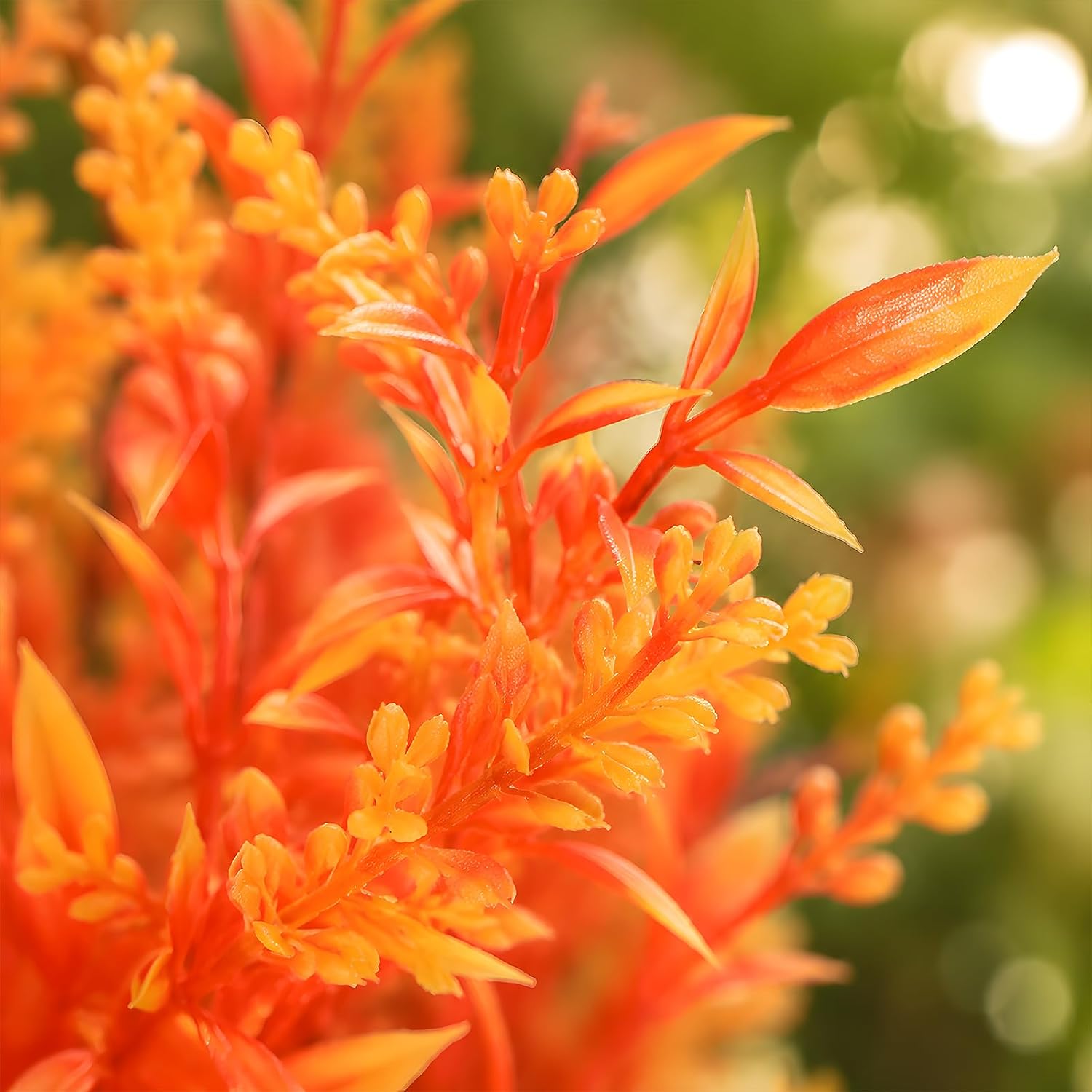 CLEANGOR 36 Pcs Artificial Fall Lavender Flowers for Outdoors (Orange) image 4