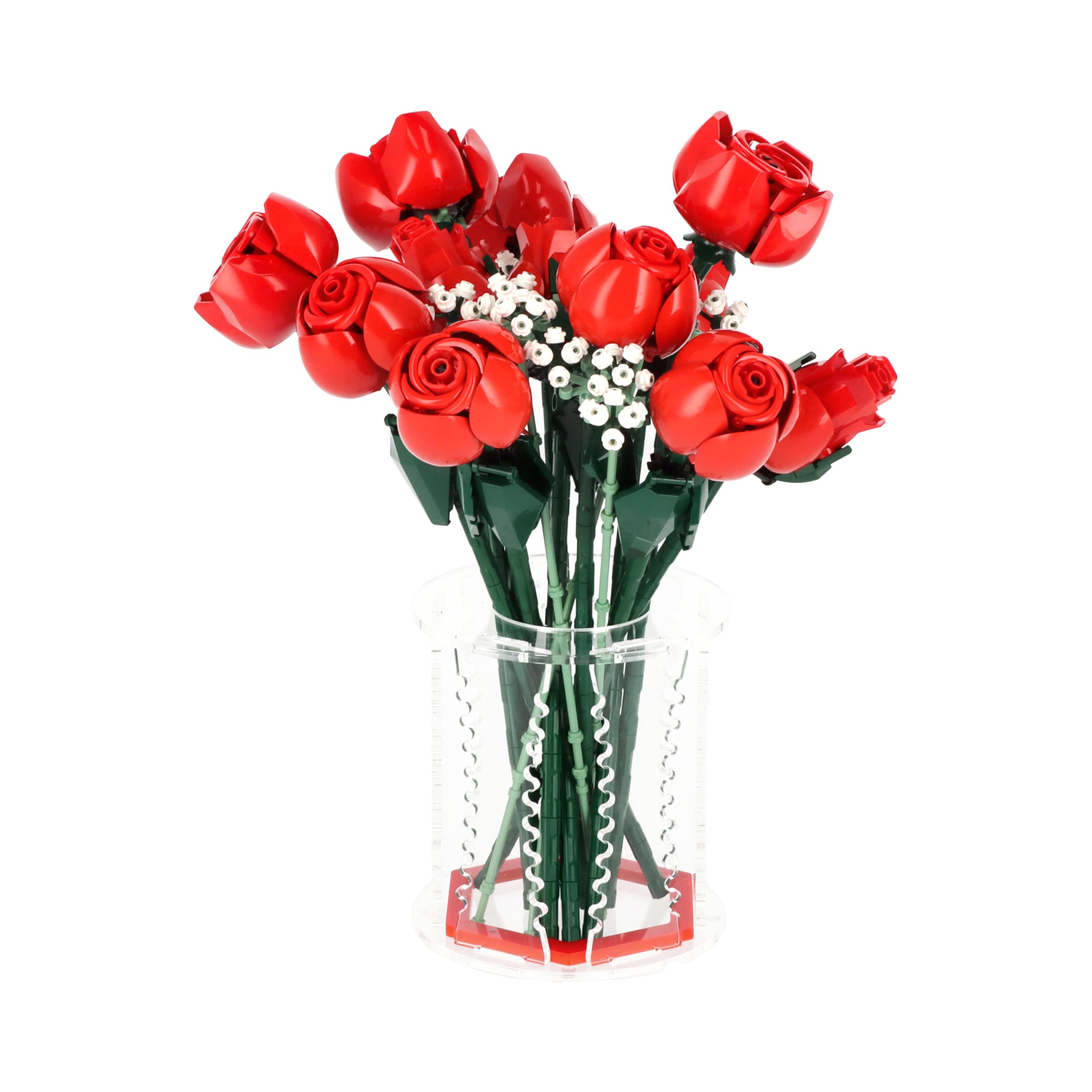 Plexico Clear Display Vase For Lego 10328 Bouquet Of Roses