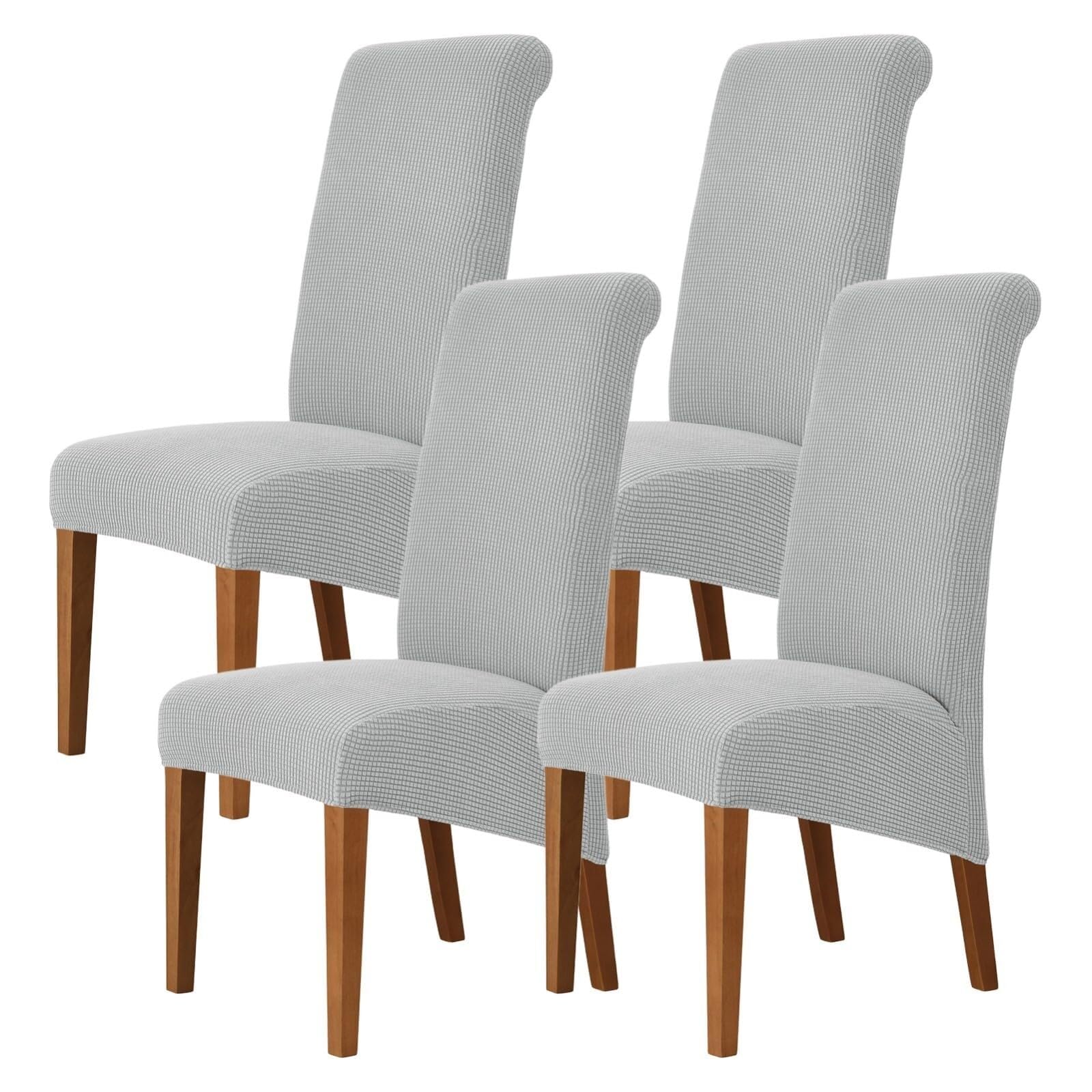 NMVAWIPT Stretch High-Back Dining Chair Covers, Removable Washable Protectors With Elastic Bottom, For Home, Restaurant, Banquet(34#,4Pcs)