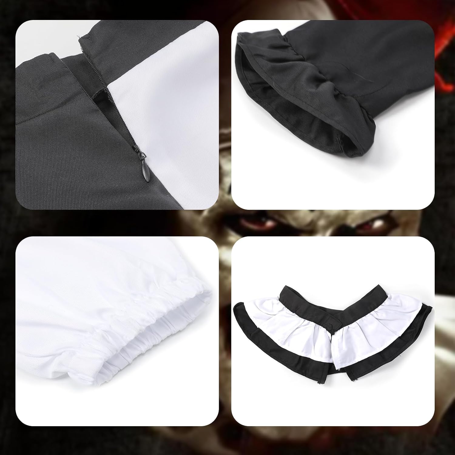 Adult Terrifying Costume Art the Clown Costume Mask Horror Killer Clown Costume Halloween Cosplay Outfits - Image 4