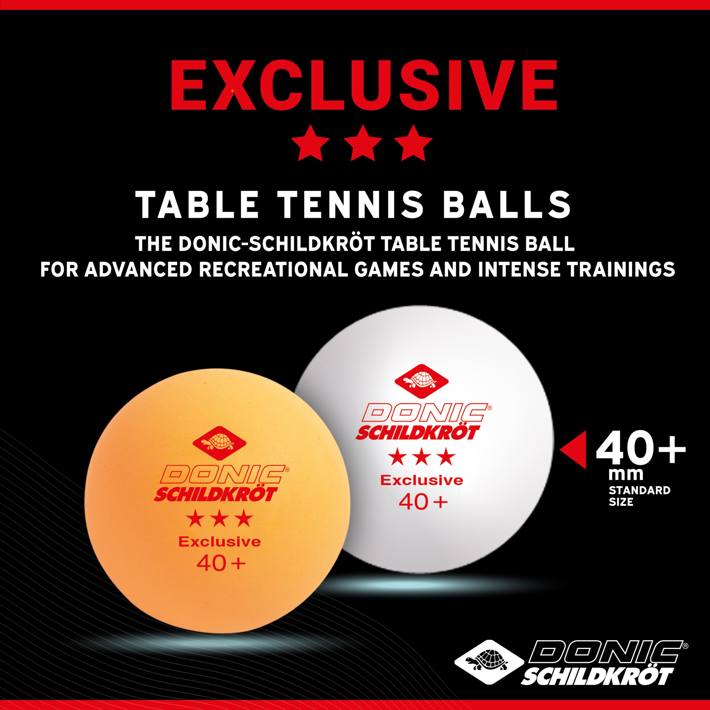 Schildkröt Donic Pelotas de Tenis de Mesa 3 Estrellas Exclusive