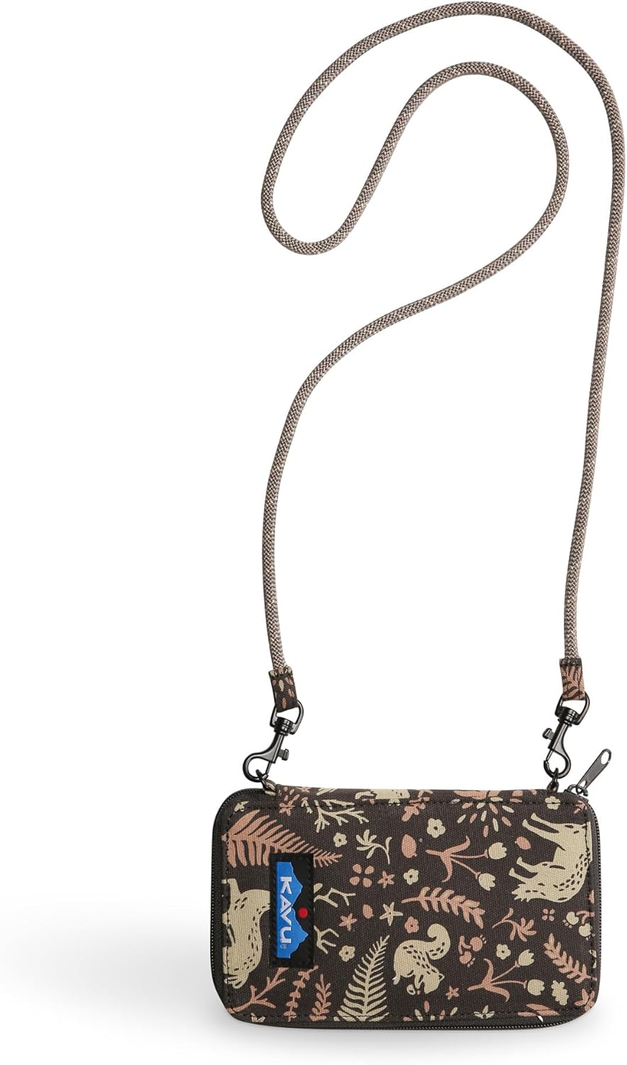 KAVU Go Time Bi-Fold Crossbody Wallet with Rope Strap