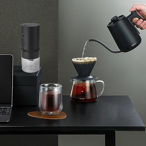 Miniatura 4 de Molinillo de café portátil pequeño  Molinillo de granos de café eléctrico con múltiples ajustes de molienda para prensa francesa, infusión fría,