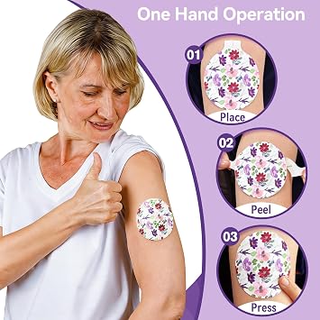 40 Pack Libre 2 Plus Sensor Covers Waterproof Lingo CGM Overpatch with Easy-Peel Tab Pre-Cut Backing, Hypoallergenic & Latex-Free Overpatch for 15 Days