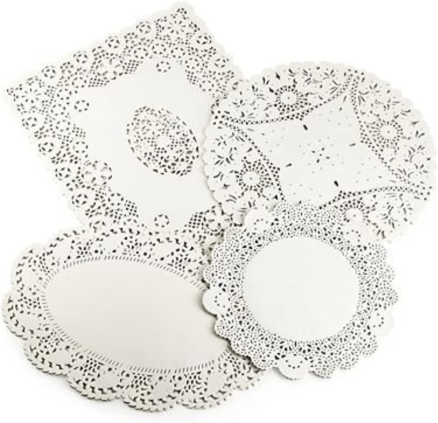 Lakeland Assorted Paper Doilies, 4 Designs - Pack of 80
