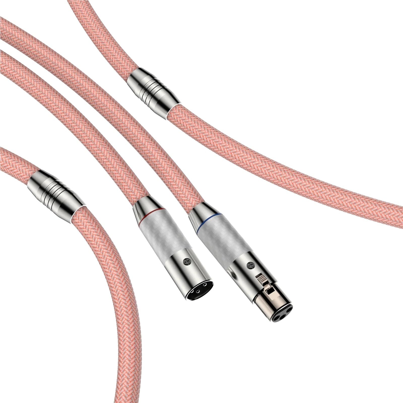 Cavo audio A88 in argento puro, cavo di interconnessione bilanciato XLR a 3 pin, cavo 2XLR maschio-femmina for amplificatore DAC DVD CD(1.5m)