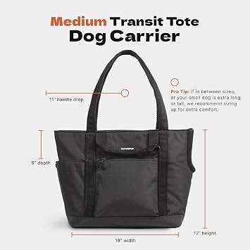 Cleverpup Transit Tote Dog Carrier 4-Piece Set - Medium, Checkerboard