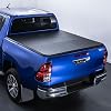 Tri-Fold Folding Truck Bed Soft Tonneau Cover Compatible with Ford Ranger T9 2023+ Pickup Cargo Load Black Cover 3 Fold Low Profile