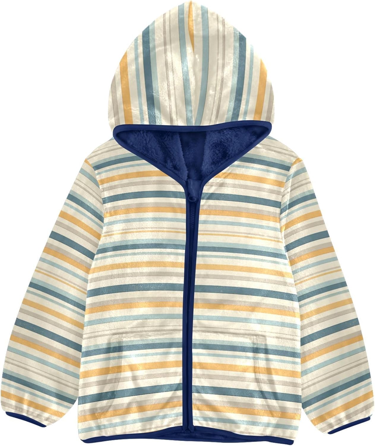 Multicolor Striped Lightweight Zip Sweatshirt Outerwear Jackets Baby Hoodie for Boys 3T