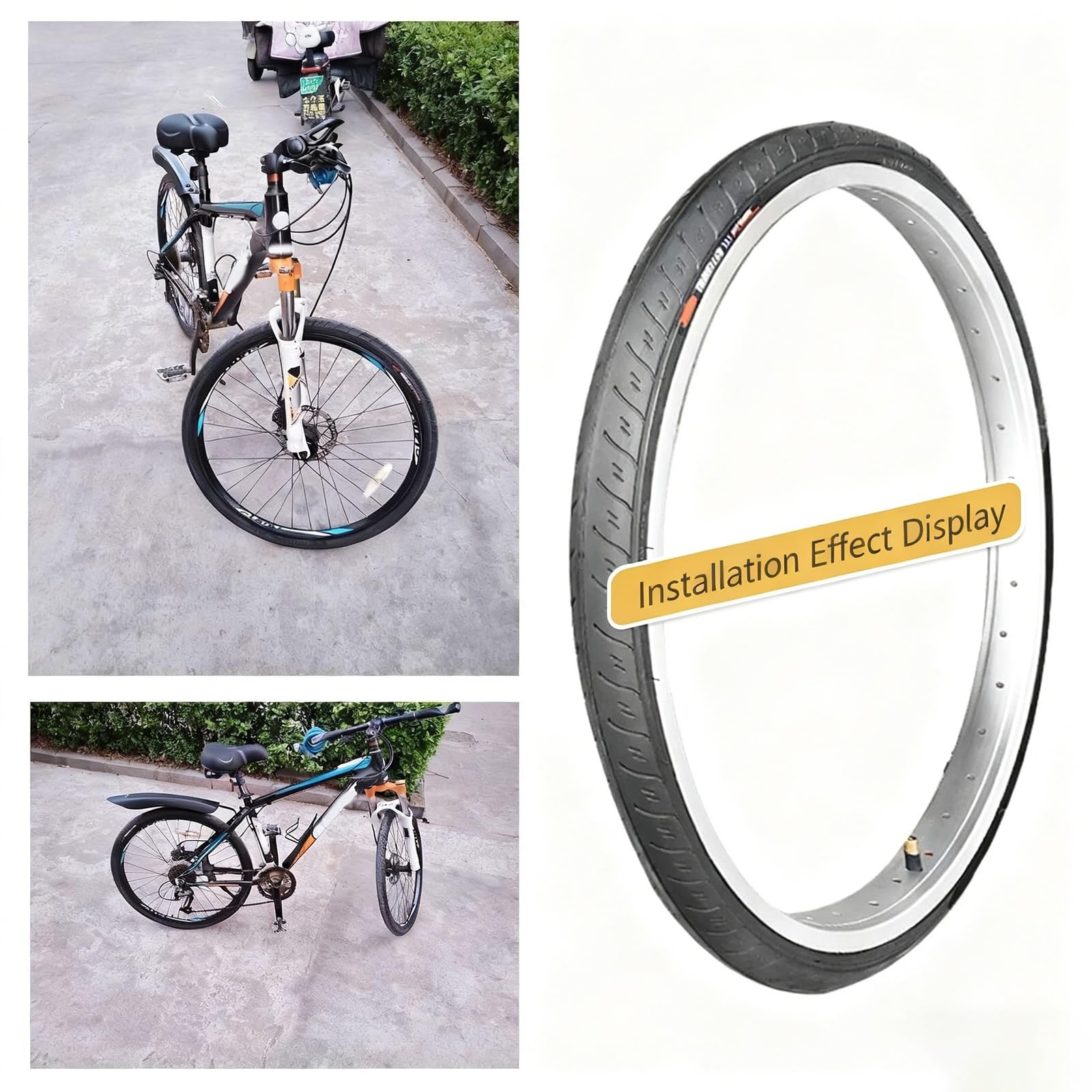2PCS 26x1.4 38-559 Camera D'aria Antiforatura Rinforzata for Biciclette Urbane e da Pendolare