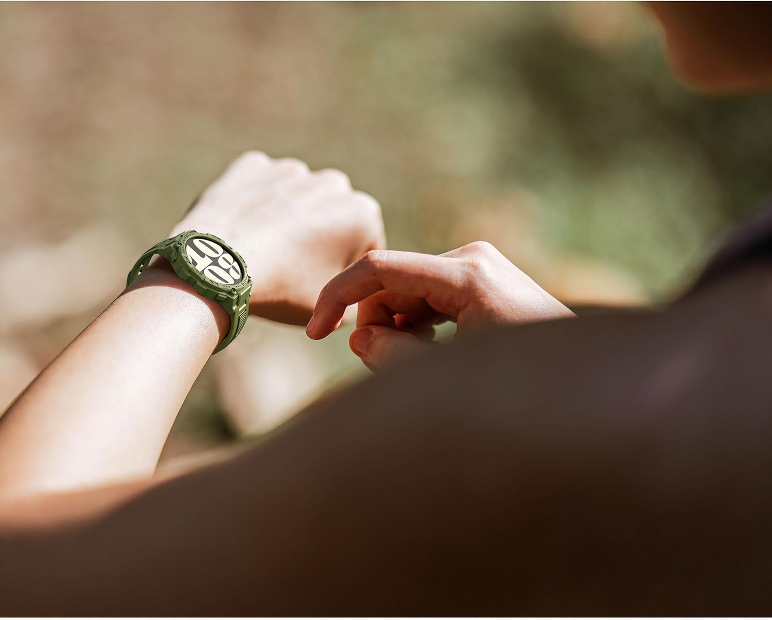 GELISHI Compatible with Galaxy Watch 6 Band 44mm 40mm Case Rugged Men Sport Band Protective Bumper Case for Galaxy Watch 6/5/4 40mm 44mm - Image 6