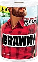 Vista 18 de Brawny Tear-A-Square - Toallas de papel cuadradas de 3 capas, 8 rollos triples = 24 rollos regulares, fuertes, absorbentes y duraderas con 3 tamaños