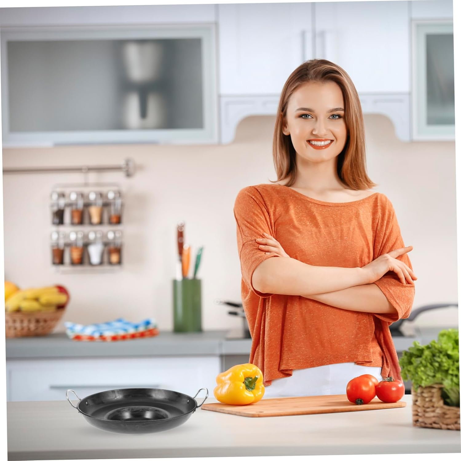 Lightweight Nonstick Frying Pan Concave Cookware for Versatile Cooking for Omelets Steaks and Pancakes for Home Outdoor Use