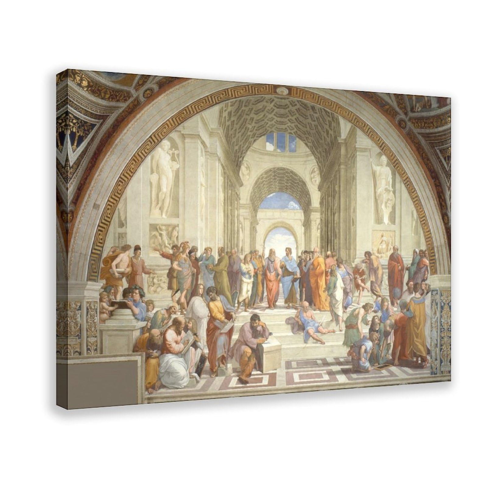 Impression sur toile de l'école d'Athènes pour raviver un mur de chambre vide - 8