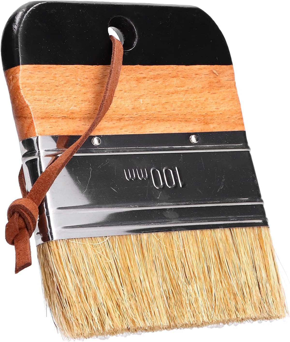 ARROLLIANT Professional Wide Flat Brush – 11.5x10x3cm, Ergonomic Wood Handle, Natural Bristles for DIY Painting, Waxing, and Crafting-image-11