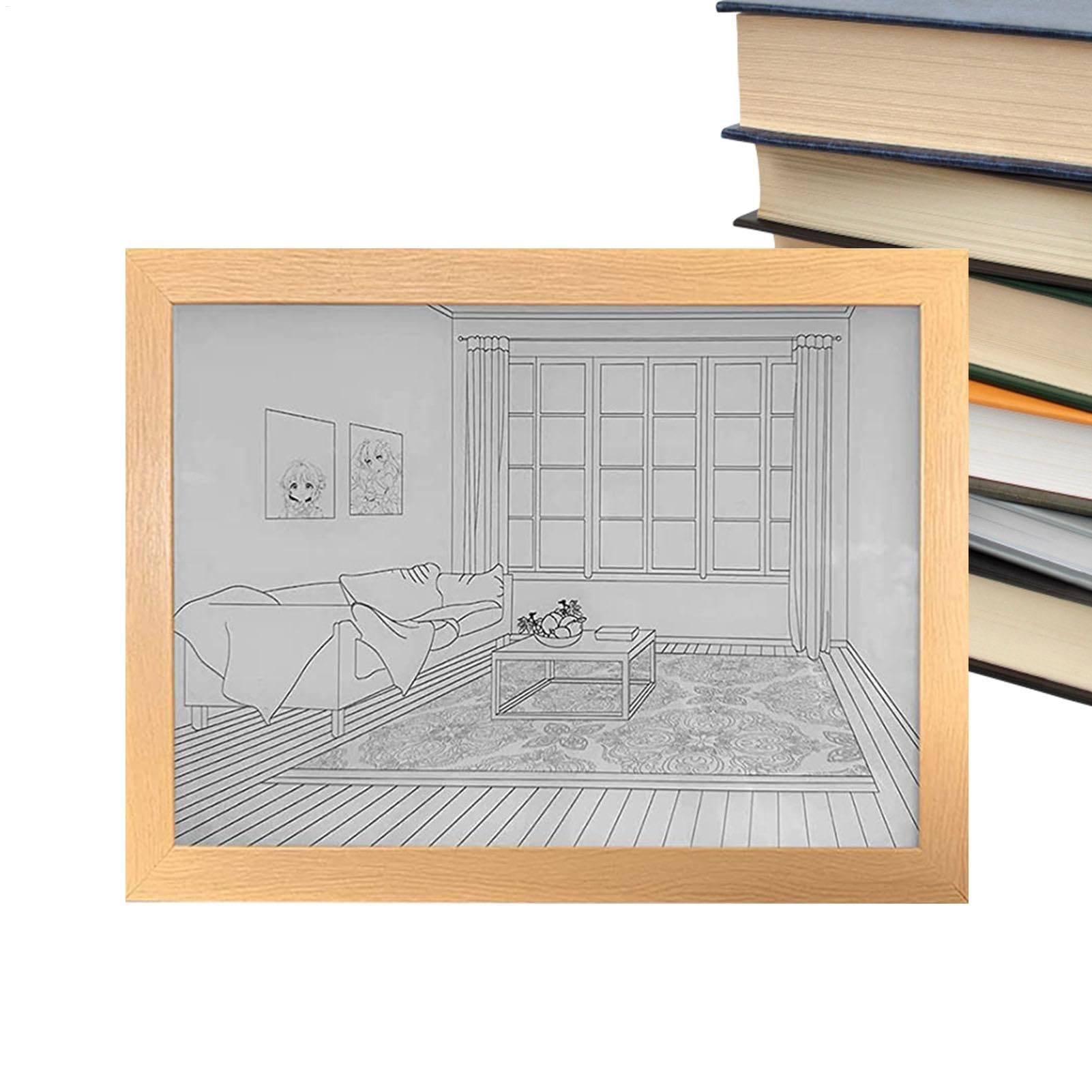 Pinturas LED para pared, marco de fotos con iluminación nocturna LED, arte de pared de sombra, lámpara de noche ajustable creativa para cumpleaños y niños