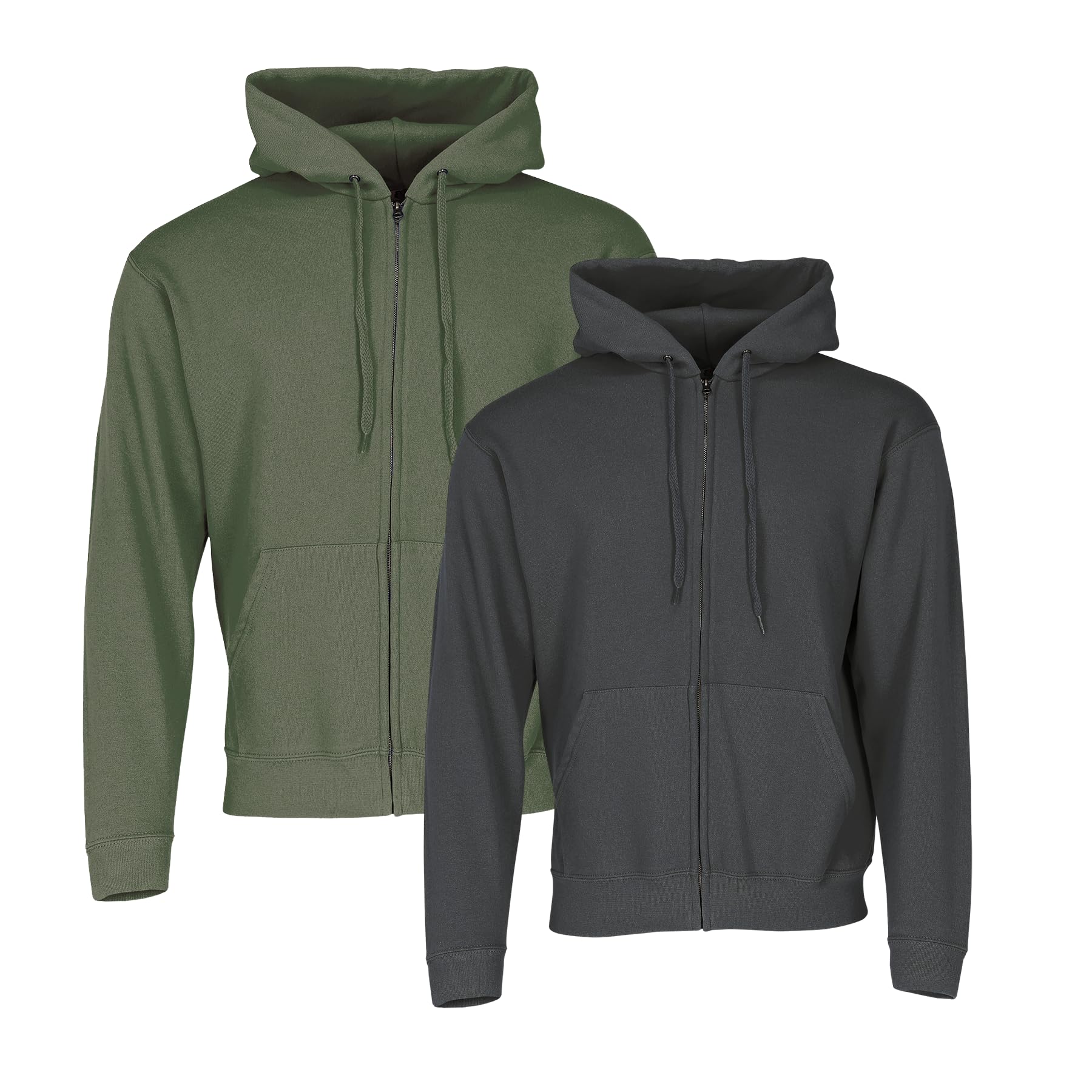 Fruit of the Loom 2er-Pack Classic Hooded Sweat Jacket+Web-Textilien Beutel