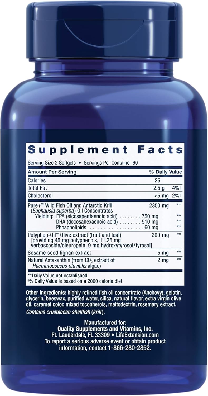 Life Extension Super Omega3 Plus Aceite de pescado EPADHA lignanos