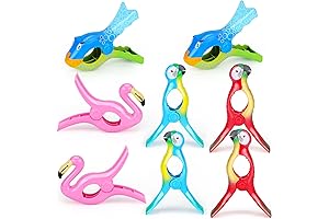 8 Pcs Vibrant Flamingo Towel Clips - Your Perfect Beach Companions