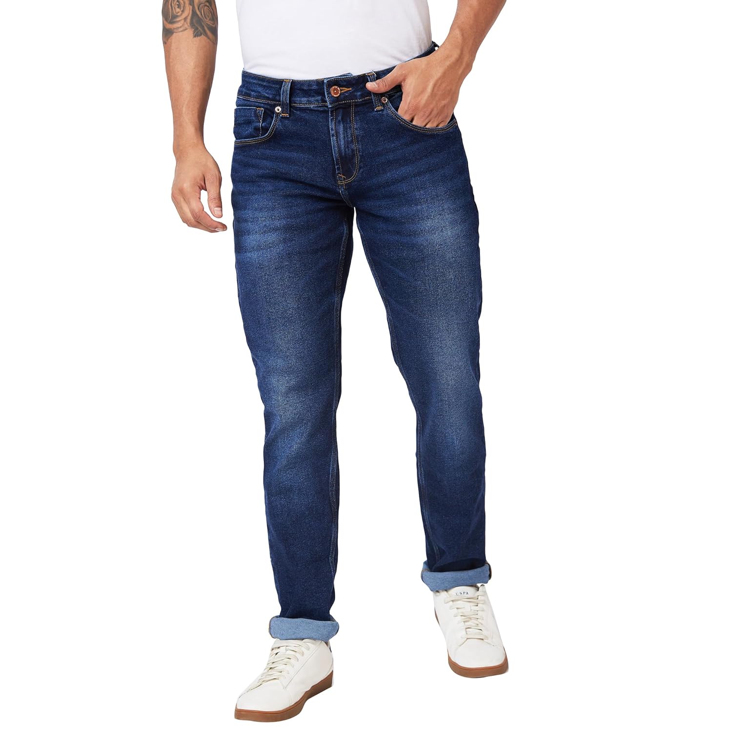 Spykar Low Rise Slim Fit Blue Jeans for Men