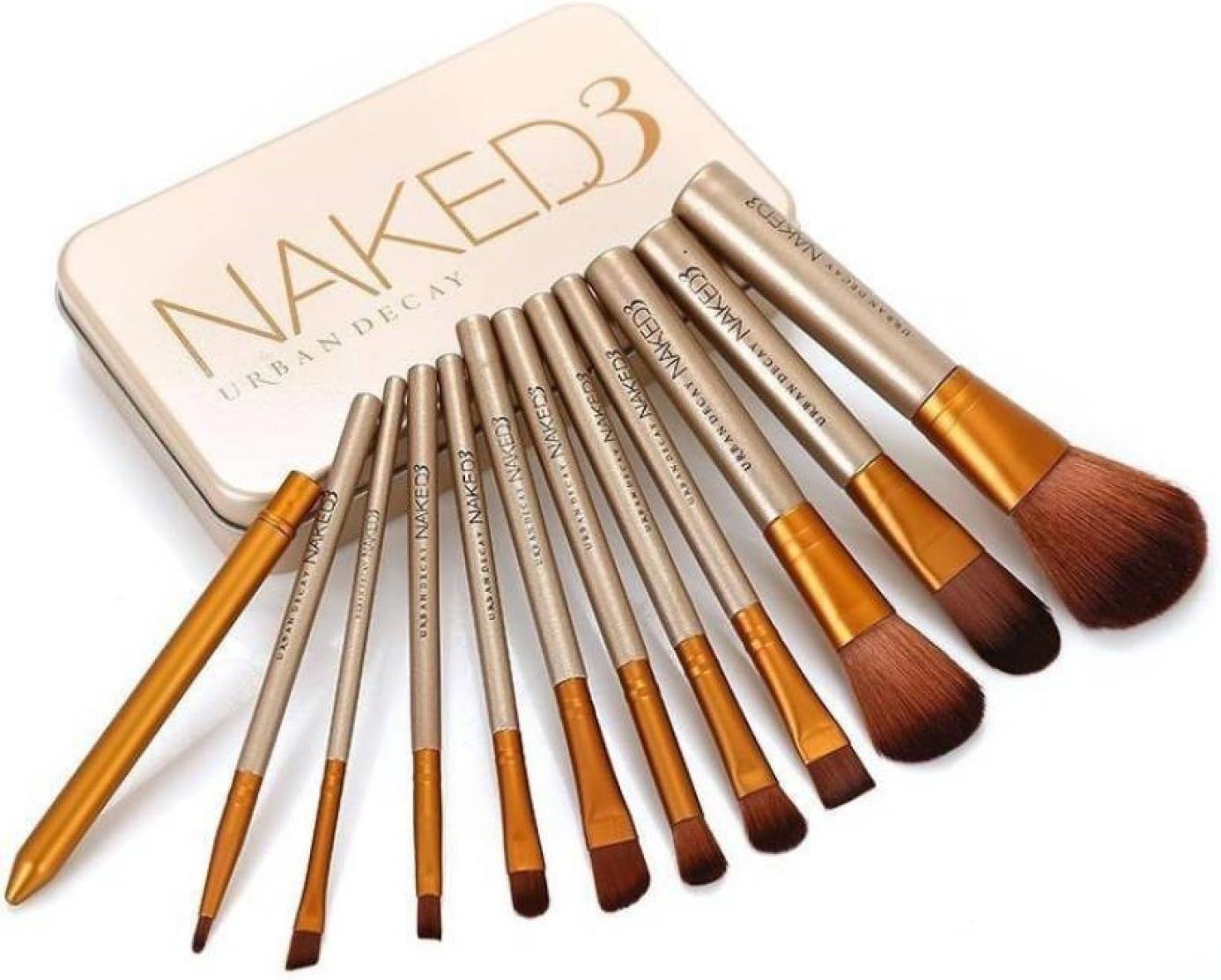 Urban Decay Cosmetic Makeup Brush Set with Storage Box, Set of 12