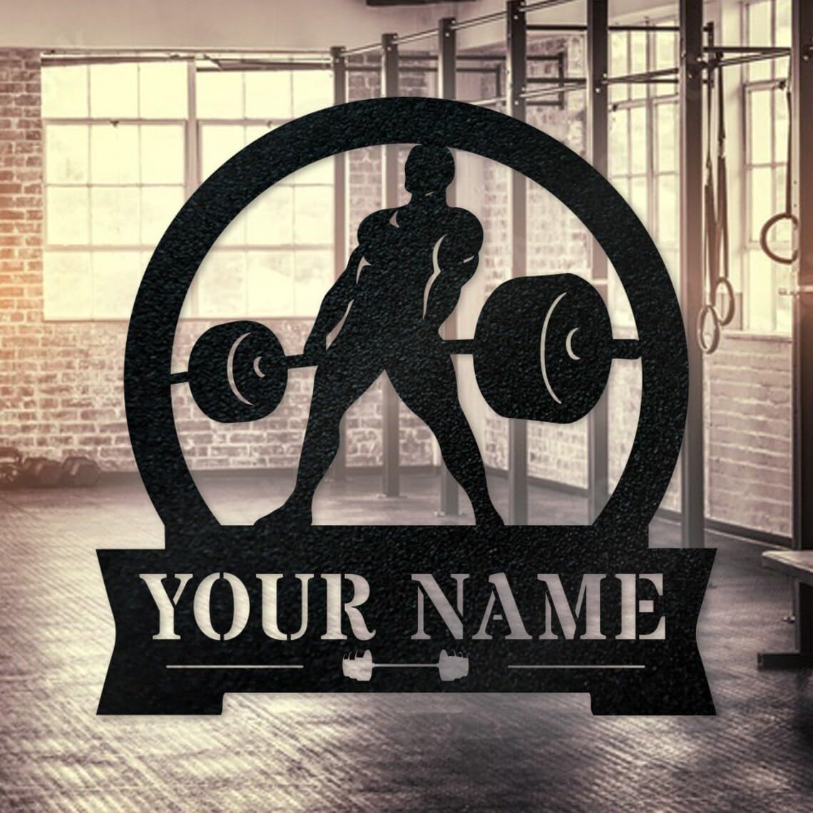 Insegna al Neon con monogramma Deadlift da palestra, insegna da palestra personalizzata per la casa, insegna da allenamento al Neon, insegna da palestra personalizzata, insegna da palestra in metallo