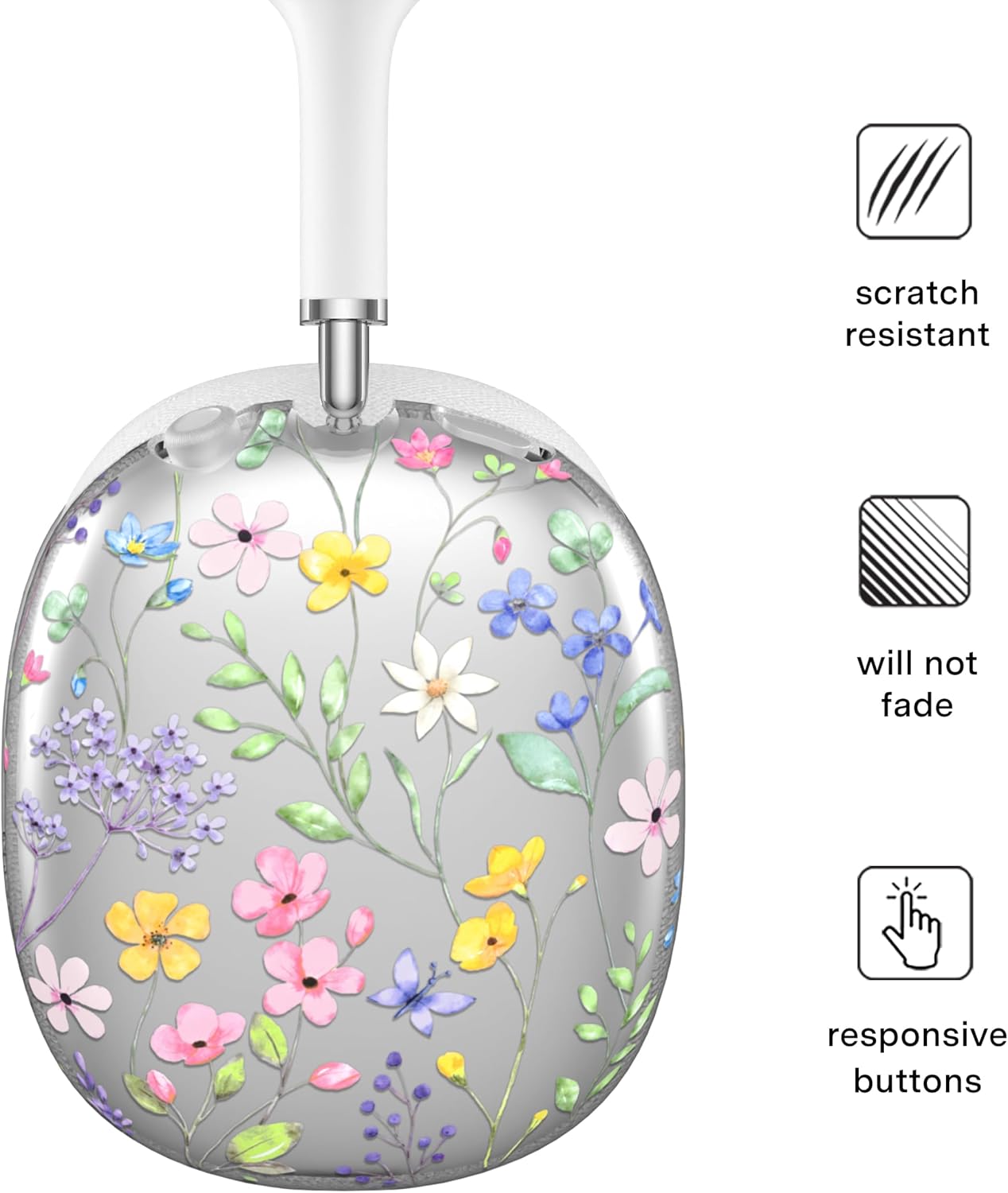VELVET CAVIAR Case Cover for AirPods Max Headphones | Cute Protective Design (Enchanted Floral)