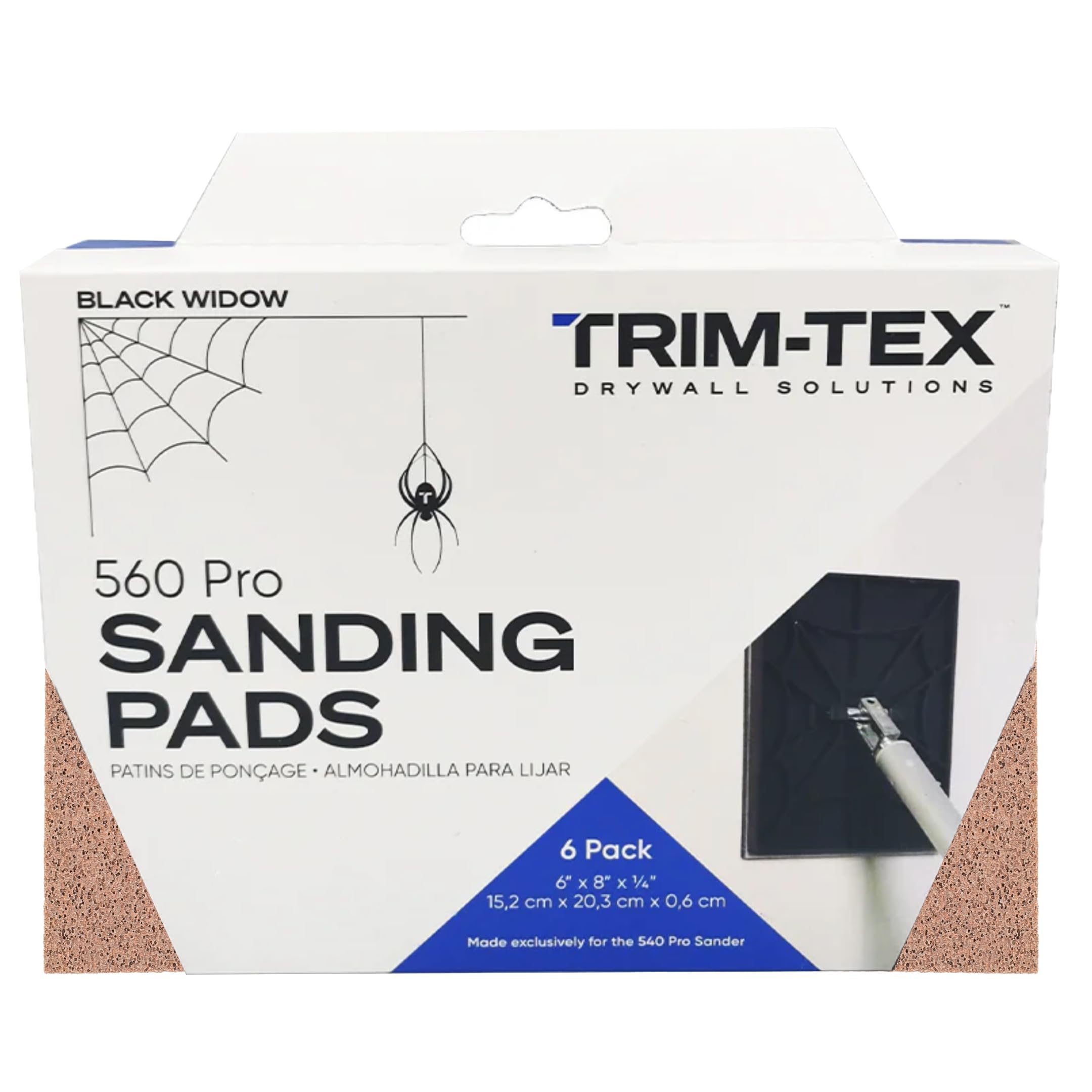 Black Widow 540 Drywall Sanding Pads (220 Grit - Extra Fine)