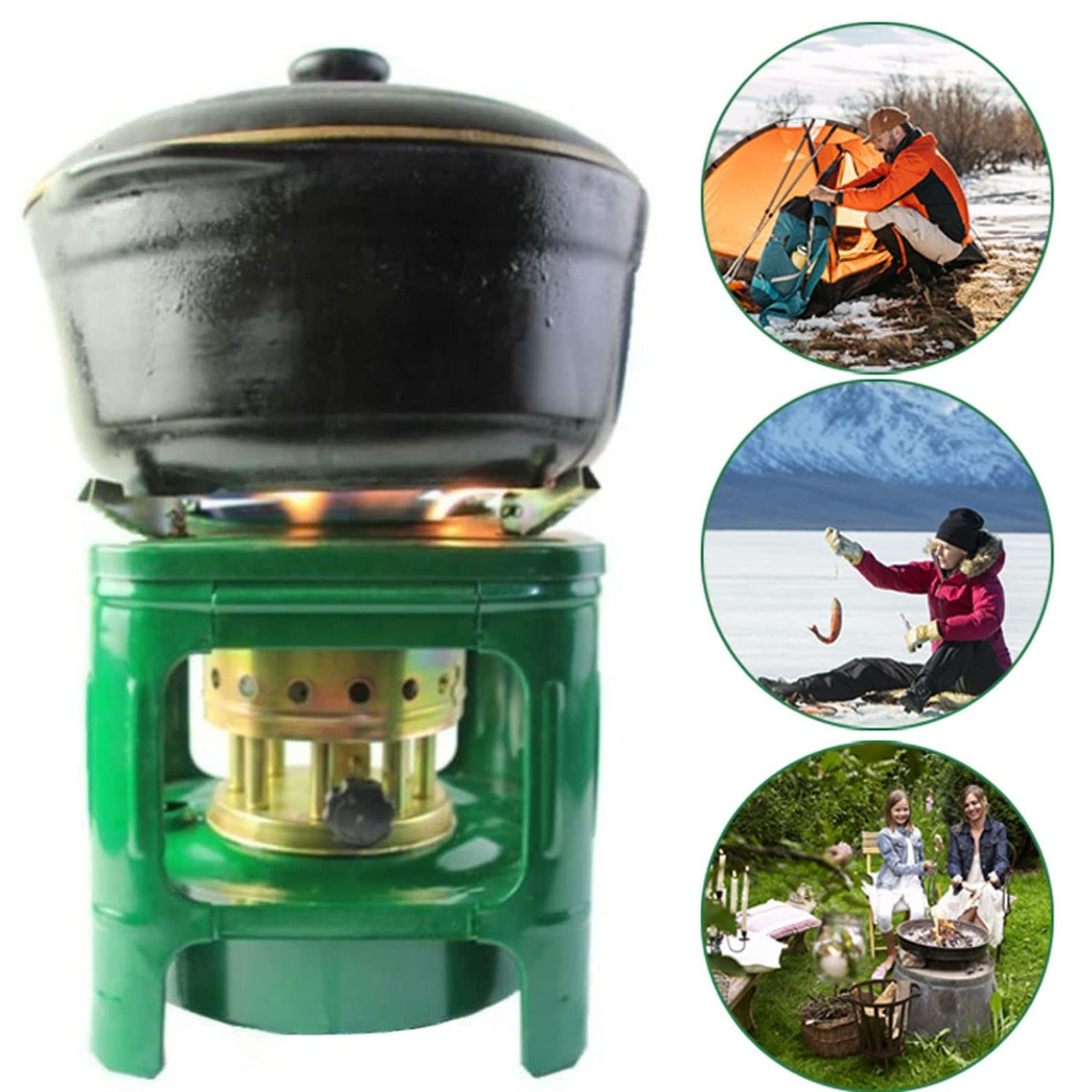 Réchaud à kérosène Portable, Mini brûleur à kérosène à 8 cœurs, réchaud Diesel de Camping pour 2 à 3 Personnes, Camping, Pique-Nique, randonnée en Plein air (Taille : B)