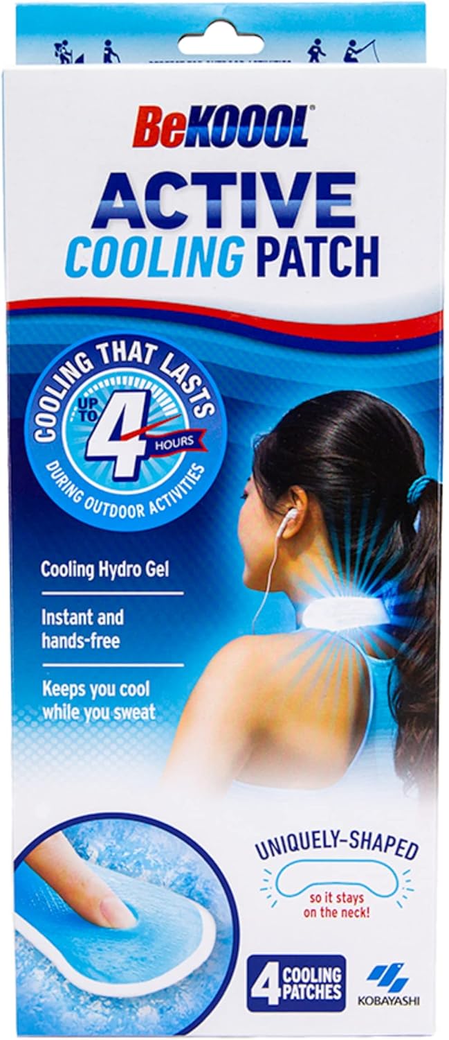 BeKOOOL Active Cooling Patch 4 Count for Cooling Relief During mild to moderately strenuous Activities BeKOOOL Active Cooling Patch 4 Count for Cooling Relief During mild to moderately strenuous Activities