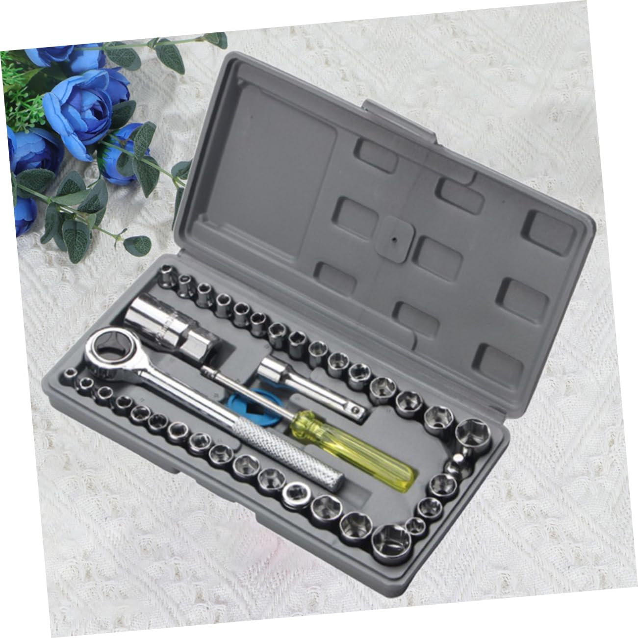 SHINEOFI Kit De Herramientas De Reparación De Automóviles Llaves De Tubo Combinación De Llaves De Tubo Herramientas Manuales De Mango Para Automóviles y Motocicletas