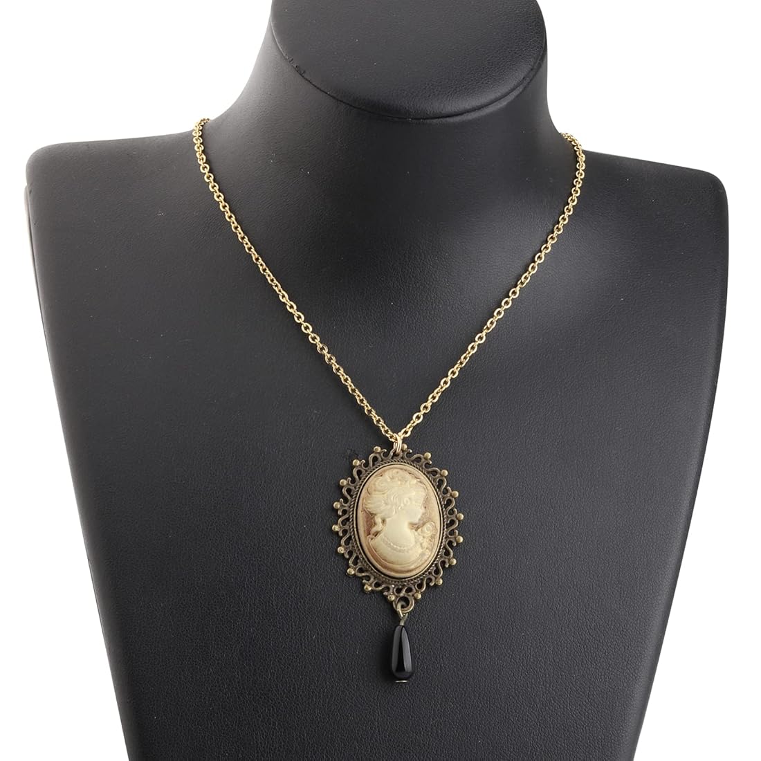 WUSUANED Retro Victorian Necklace Cameo Pendant Necklace WUSUANED Retro Victorian Necklace Cameo Pendant Necklace