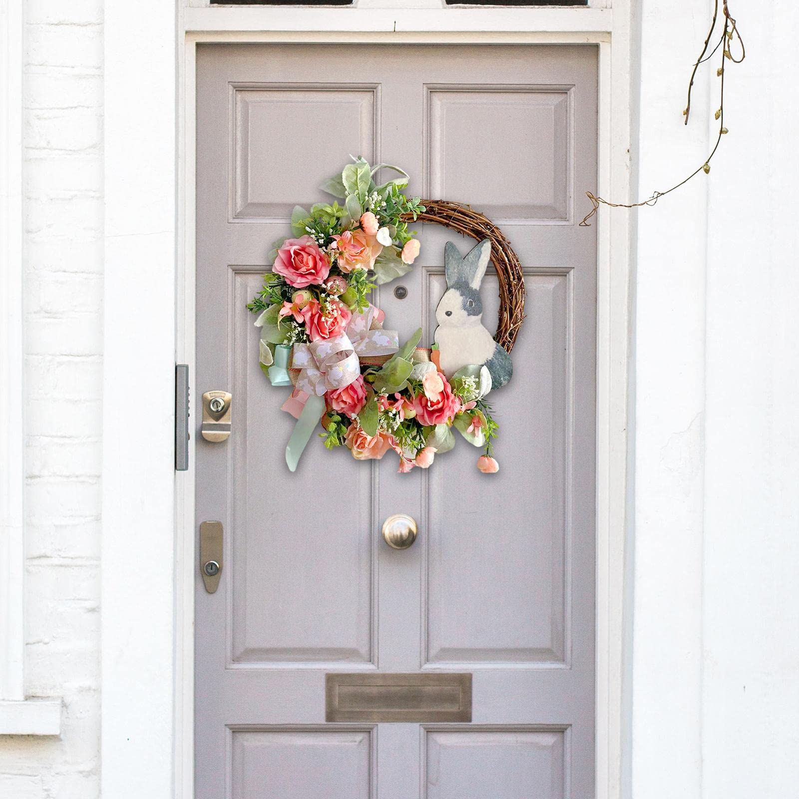 F Fityle Ghirlanda di Fiori Artificiali Pasquali, Ghirlanda di Fiori a Fiocco, Ghirlanda da Appendere