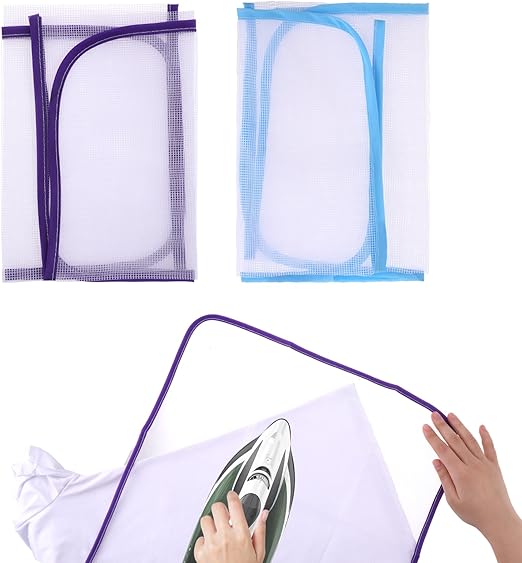 2 Pack Ironing Scorch Mesh Cloth Protective, Cloth Scorch-Saving Ironing Protector Insulation Pad, Ironing Cloth to Protect Clothes, Ironing Pad for Sewing and Ironing Fabric Protector Tool