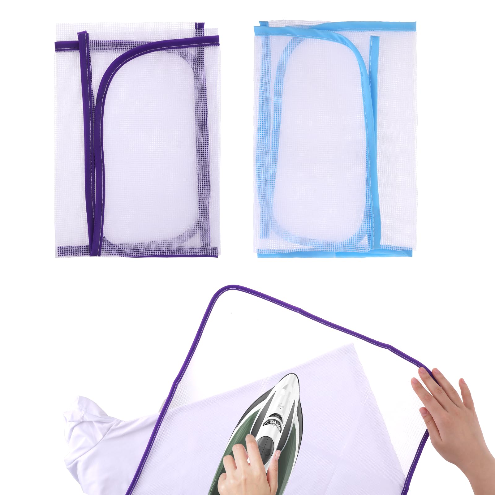 2 Pack Ironing Scorch Mesh Cloth Protective, Cloth Scorch-Saving Ironing Protector Insulation Pad, Ironing Cloth to Protect Clothes, Ironing Pad for Sewing and Ironing Fabric Protector Tool