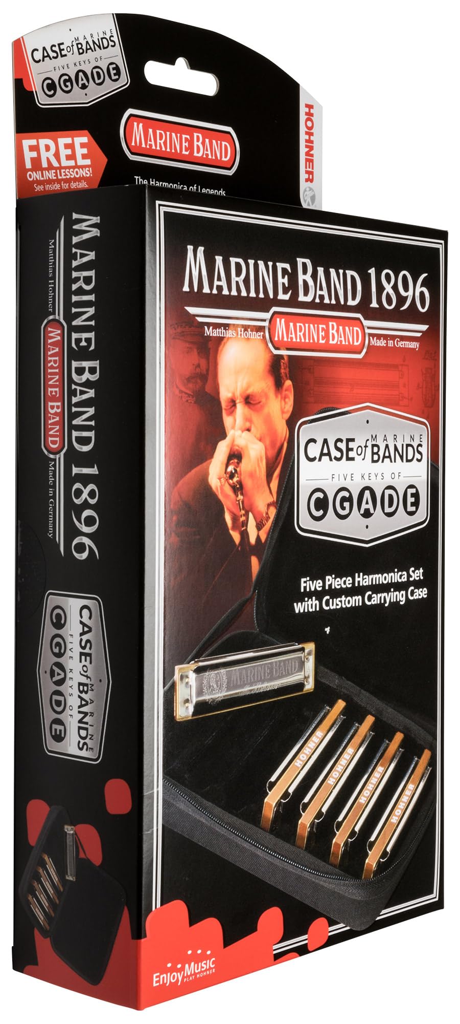 Amazon.com: Hohner MBC Marine Band 1896 Harmonica - 5 Pack Bundle
