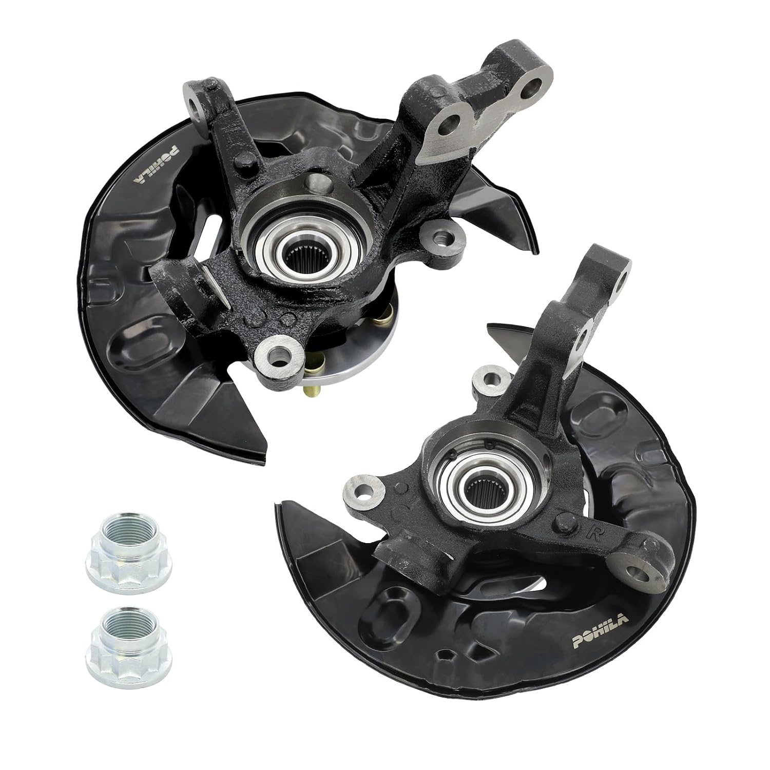2 x Front Left and Right Steering Knuckle & Wheel Bearing Hub Assembly for Toyota Corolla 2003 2004 2005 2006 2007 2008 L4 1.8L FWD, 698-389 698-388, Front Driver and Passenger Side