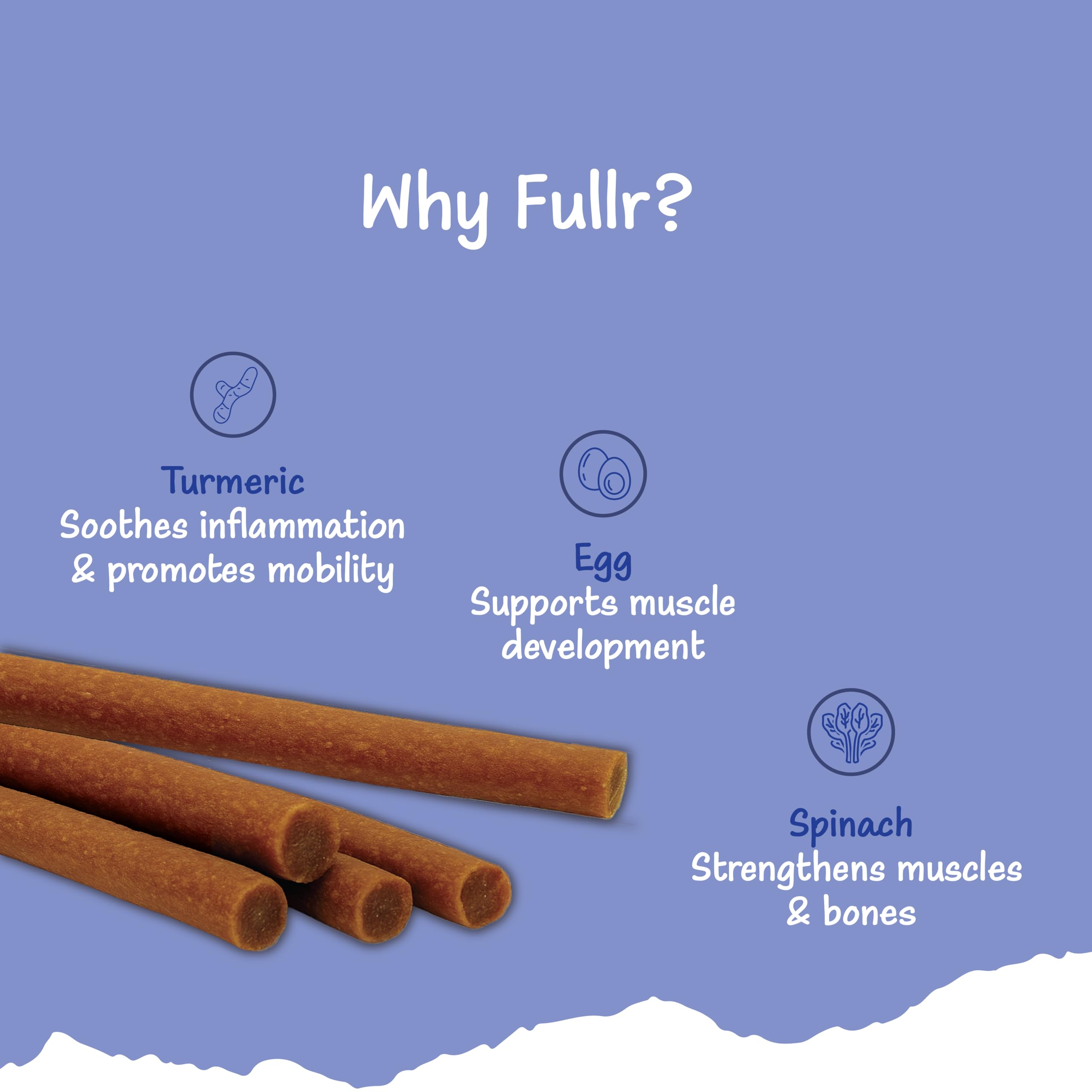 Fullr Mobility Support Soft & Chewy Dog Treats | Dental Sticks for Joint & Bone Health | Highly Digestible, Nutritious Dog Treats for All Breeds & All Life Stages, 70g 2