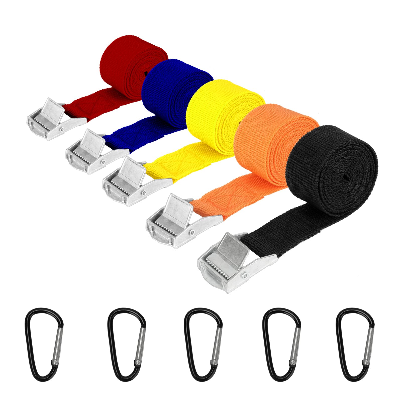 Cinghie A Cricchetto 6m - 4 Pezzi, Portata 250kg, Per Bici, Bagagli, Surf E Campeggio