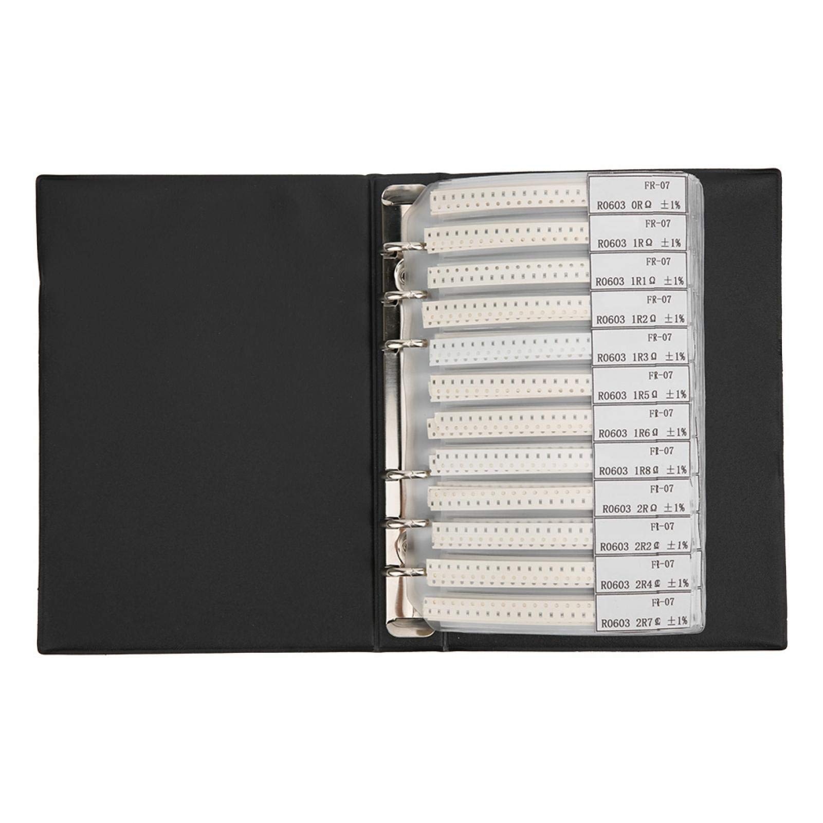 0603 Serie 170 Campioni di resistori Assortiti Confezione combinata, Kit di campioni di resistori, Kit di resistori Assortiti Campione di componenti elettronici Nero