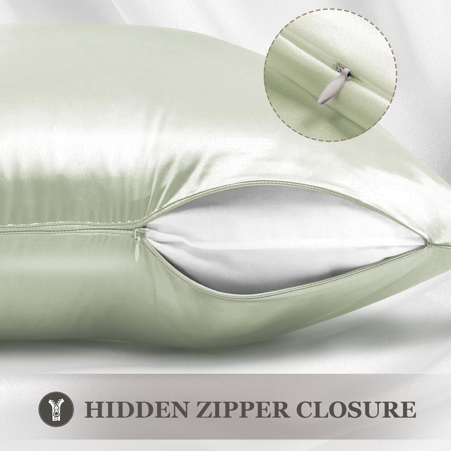 Adubor 100% Silk Pillowcase, Silk Pillow cases, 23 Momme 6A Grade Fibers, 900 Thread Count - Image 3